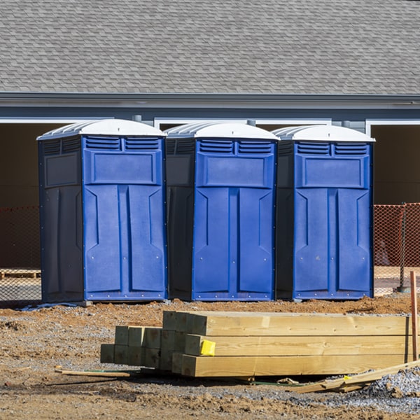 how can i report damages or issues with the portable toilets during my rental period in Dyersville